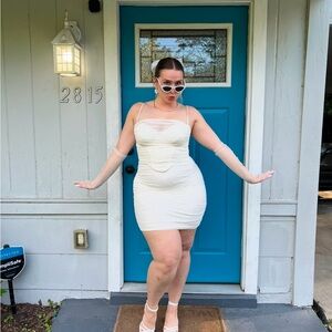 Oh Polly White Mini Dress Elegant and Chic